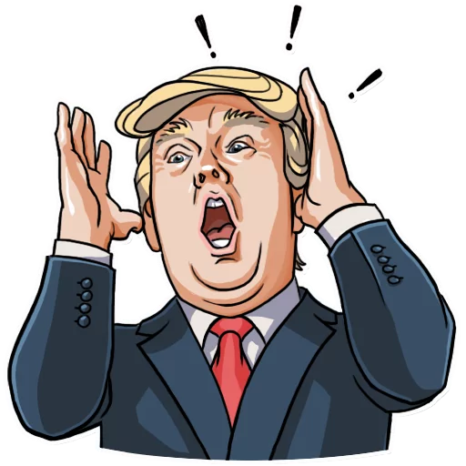 Telegram stiker «Mr. Trump» 😲