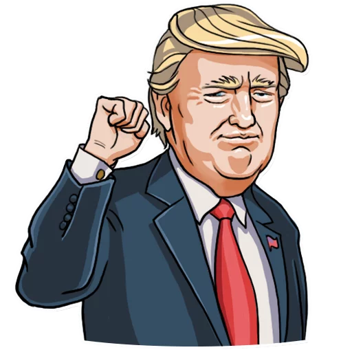 Telegram stiker «Mr. Trump» ✊
