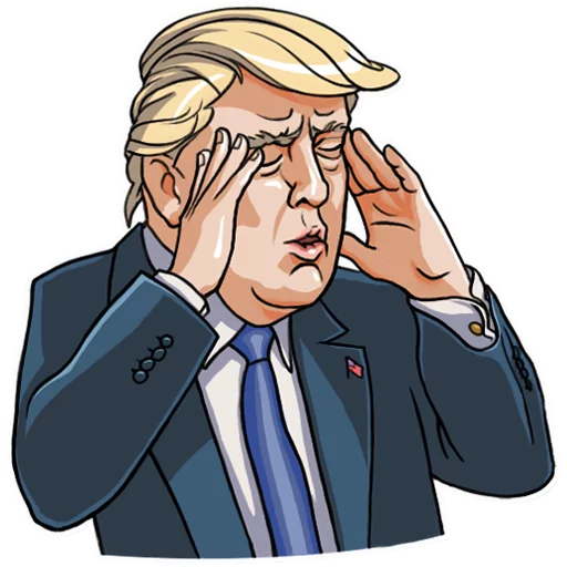 Telegram stiker «Mr. Trump» 😰