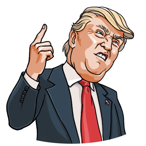 Telegram stiker «Mr. Trump» ☝