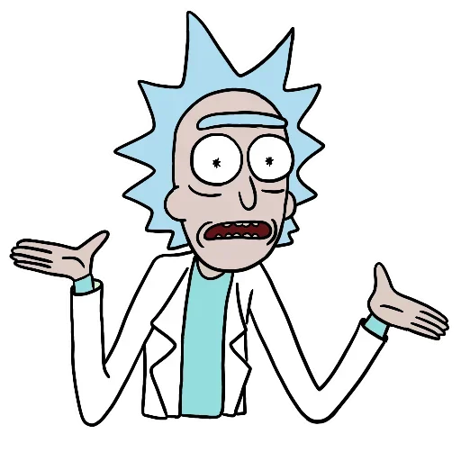 Telegram Sticker «Rick and Morty» 😱