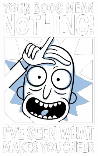 Telegram Sticker «Rick and Morty» 😒