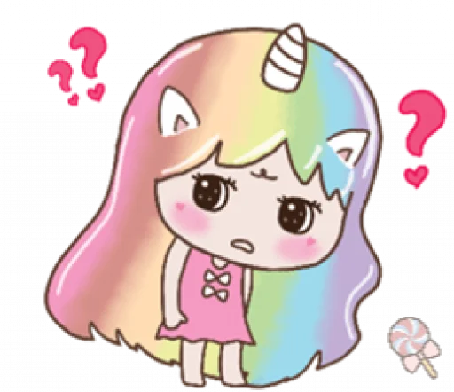 Telegram Sticker «Uni girl in love» 🦄