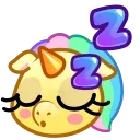 Стікер Unicorn Emoji 😴