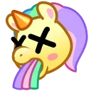 Unicorn Emoji  sticker 🤮