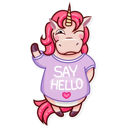 Stella the Unicorn sticker 👋