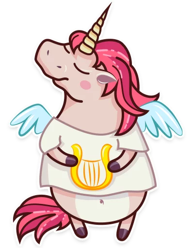 Stella the Unicorn sticker 😇