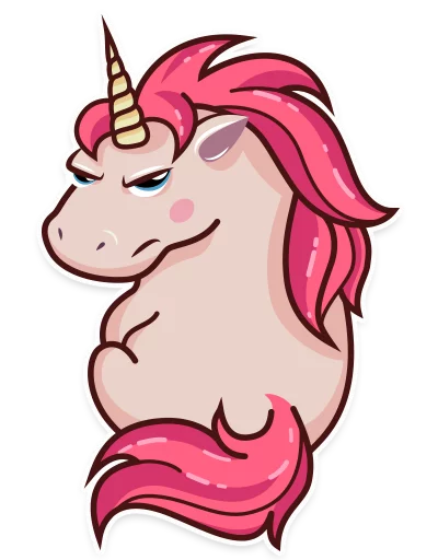 Stella the Unicorn sticker 😕