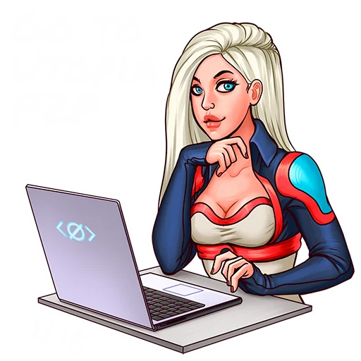 Utopia p2p crypto pack sticker 👨‍🚀