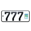Uzbekistan Car Numbers emoji 7️⃣