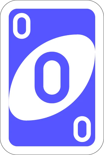 Стикер UNO Cards 0️⃣
