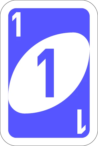 Telegram stiker «UNO Cards» 1️⃣