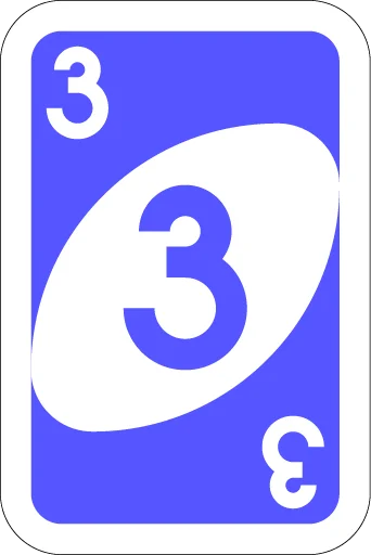 Telegram stiker «UNO Cards» 3️⃣