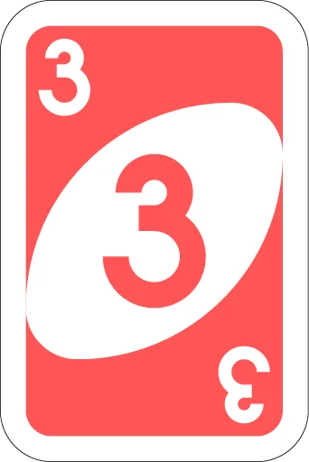 Telegram stiker «UNO Cards» 3️⃣