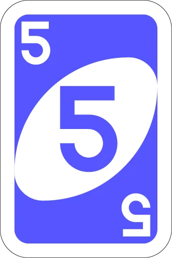 Telegram stiker «UNO Cards» 5️⃣