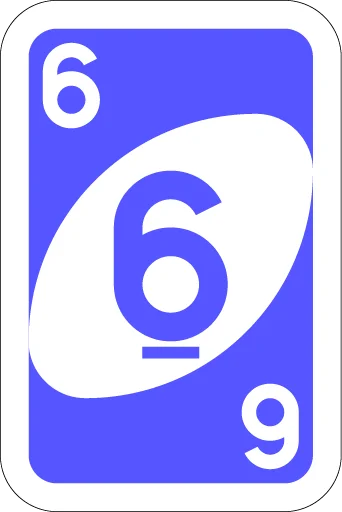 Telegram Sticker «UNO Cards» 6️⃣