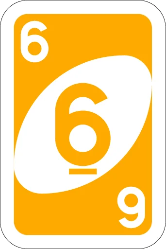 Telegram stiker «UNO Cards» 6️⃣