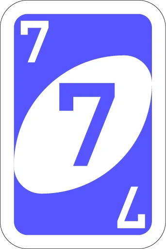 Telegram stiker «UNO Cards» 7️⃣