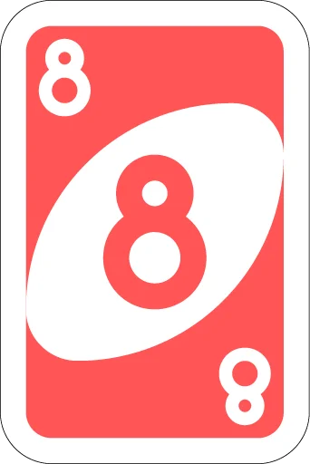 Telegram Sticker «UNO Cards» 8️⃣