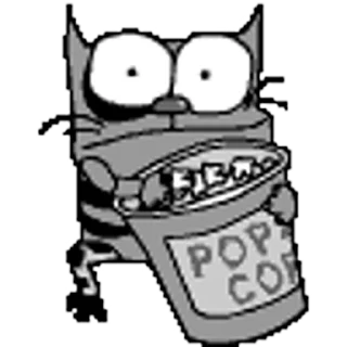 Упячка котэ с попкорном sticker 😧