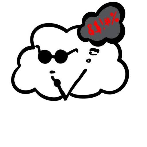 Telegram stiker «Облачно» 🤬