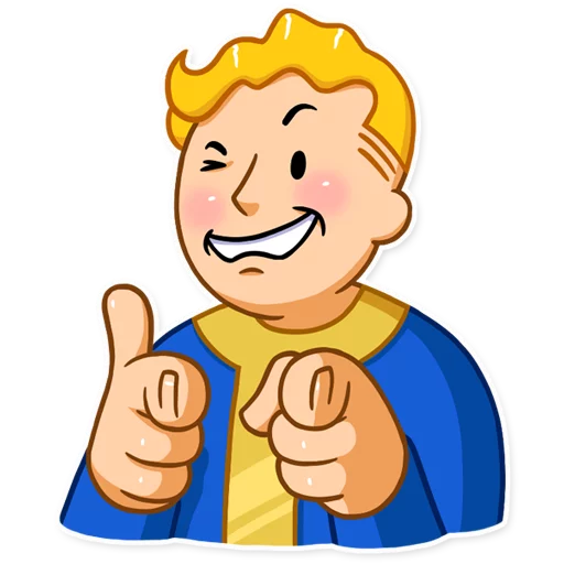 Fallout Vault Boy emoji 😉