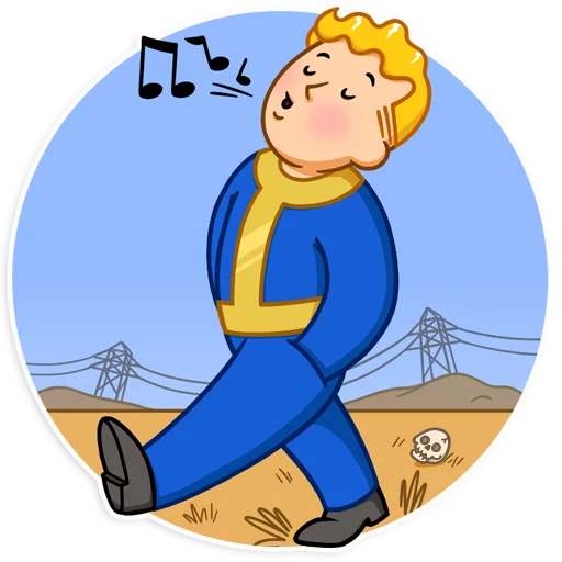 Telegram Sticker «Fallout Vault Boy» 