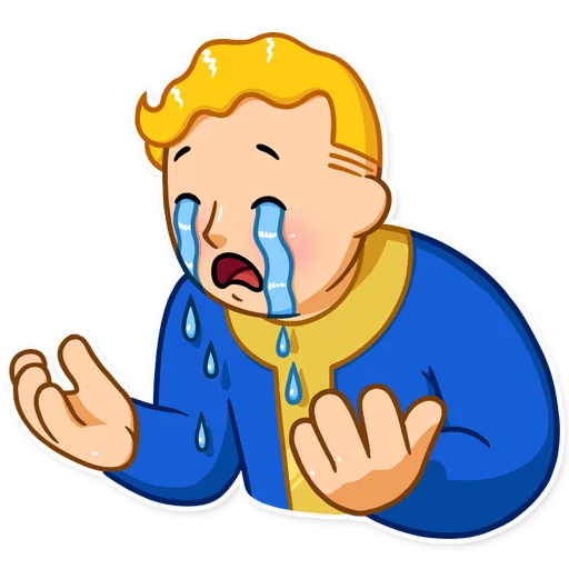 Fallout Vault Boy emoji 😭