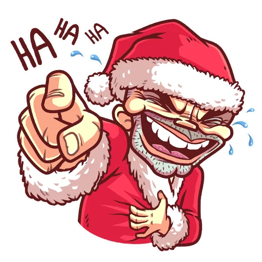 Стикер Telegram «Very Bad Santa» 😂