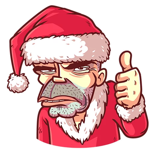 Эмодзи Very Bad Santa 👍