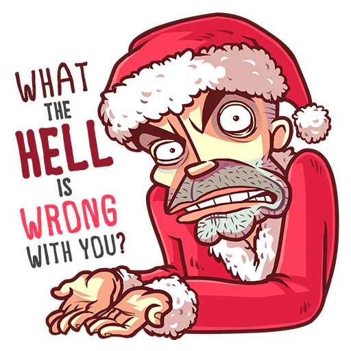 Емодзі Very Bad Santa 😬