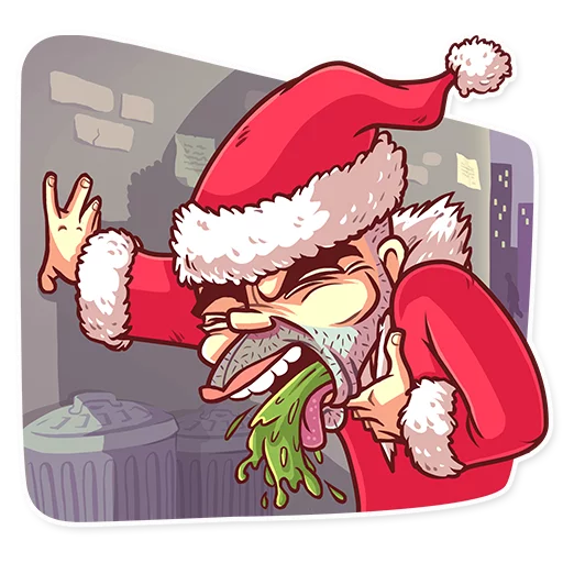 Стикер Telegram «Very Bad Santa» 😖