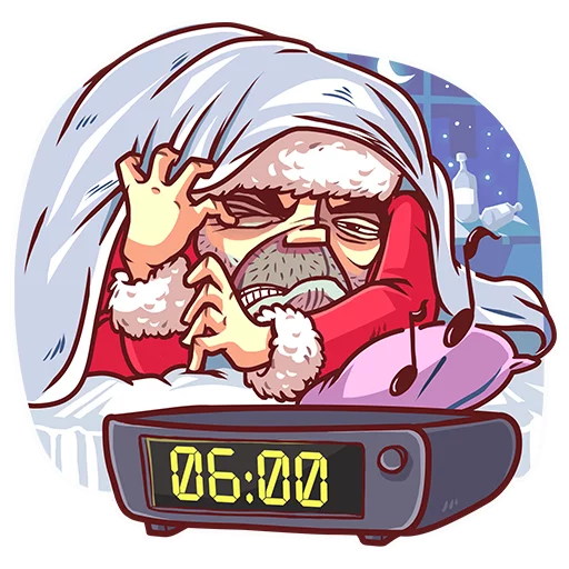 Telegram Sticker «Very Bad Santa» ⏰