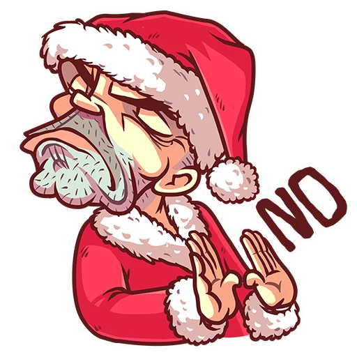 Эмодзи Very Bad Santa ✋