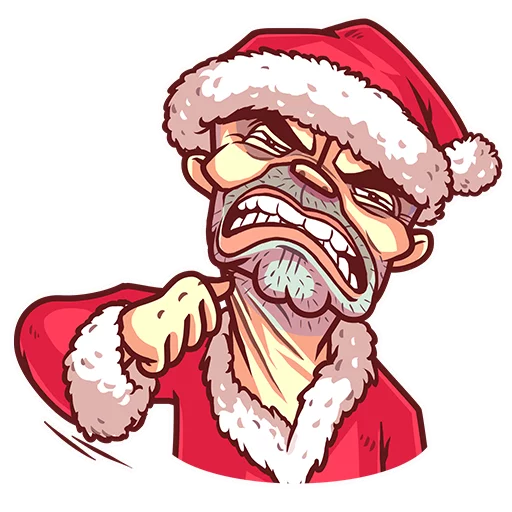 Эмодзи Very Bad Santa 😡