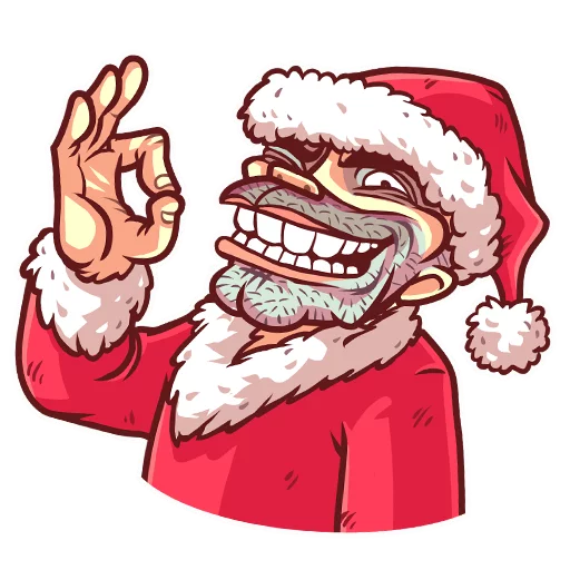 Эмодзи Very Bad Santa 👌