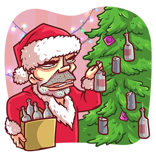 Telegram Sticker «Very Bad Santa» 🎄