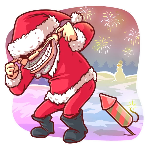 Эмодзи Very Bad Santa 🎆