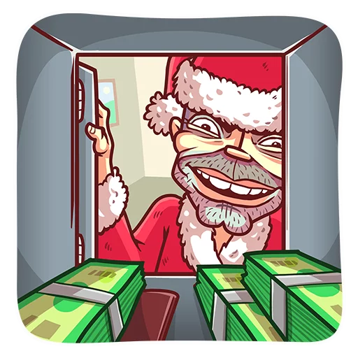 Telegram Sticker «Very Bad Santa» 🤑
