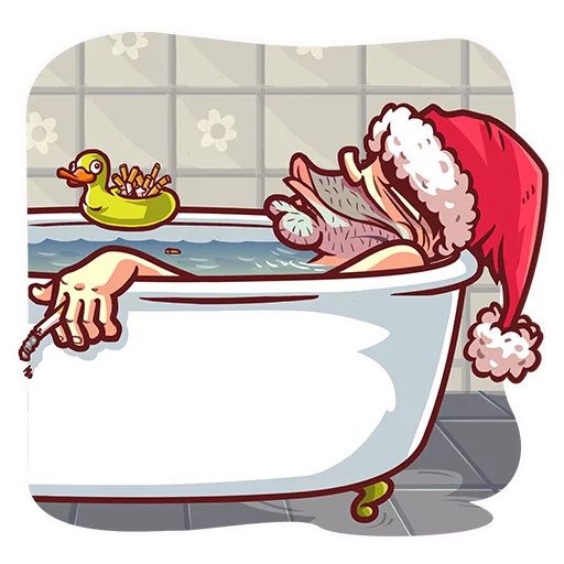Very Bad Santa emoji 🛀