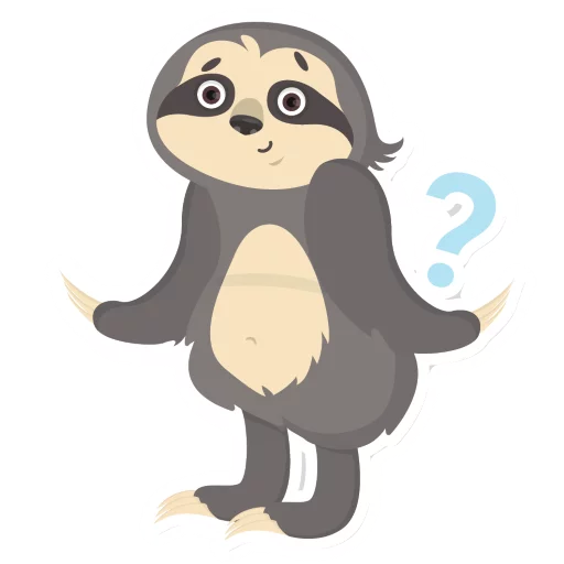 Lazy Sloth stiker 😛