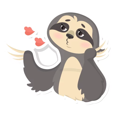 Telegram stiker «Lazy Sloth» 😍