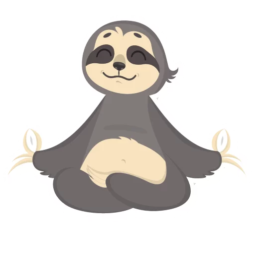 Стикер Telegram «Lazy Sloth» 😛