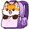 Vicksy fox 🦊 emoji 🎒