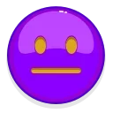 Violet Emoji stiker 😐