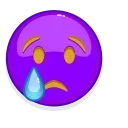 Violet Emoji stiker 😢