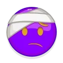 Violet Emoji sticker 🤕