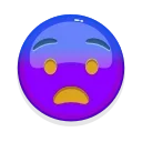 Стикер Violet Emoji 😨