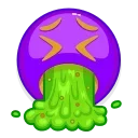 Стикер Violet Emoji 🤮