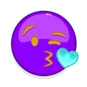 Violet Emoji stiker 😘